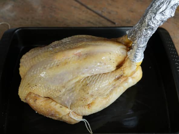 Chapon farci aux foies de volailles - Une recette de chapon farci de noël facile et rapide.