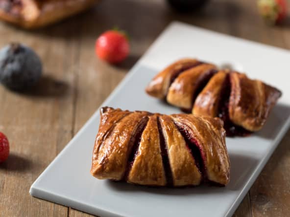 Chaussons à la compote figue-fraise