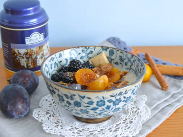 Porridge aux mirabelles et mûres sauvages