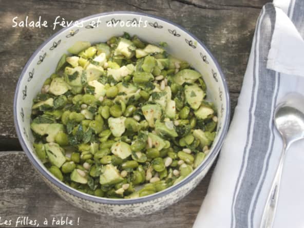 Salade de fèves et avocat