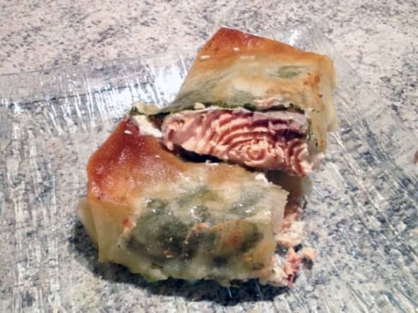 Bricks de saumon à l'oseille et fromage ricotta