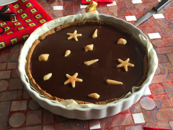 Tarte au chocolat et caramel au beurre salé