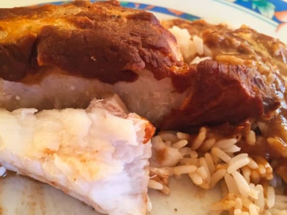 Queues de lotte et sauce au homard