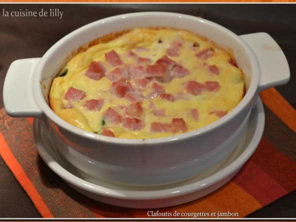 Clafoutis de courgettes et jambon 