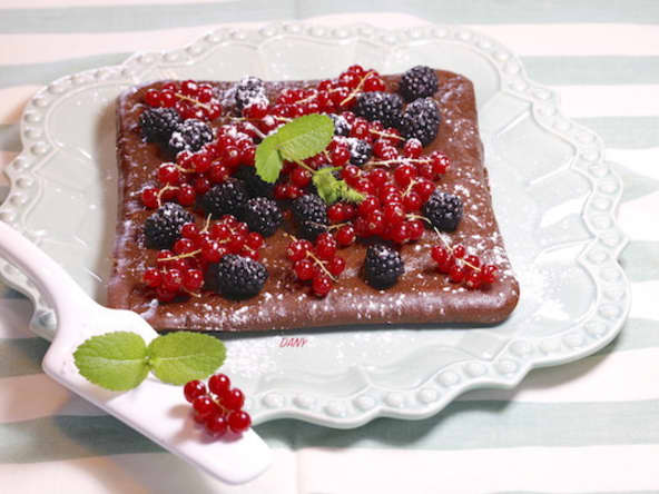 Carré au chocolat menthe et fruits rouges double plaisir