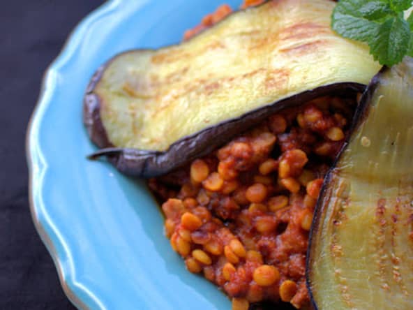 Gheymeh Bademjan : ragoût d'agneau iranien aux pois cassés et aubergines