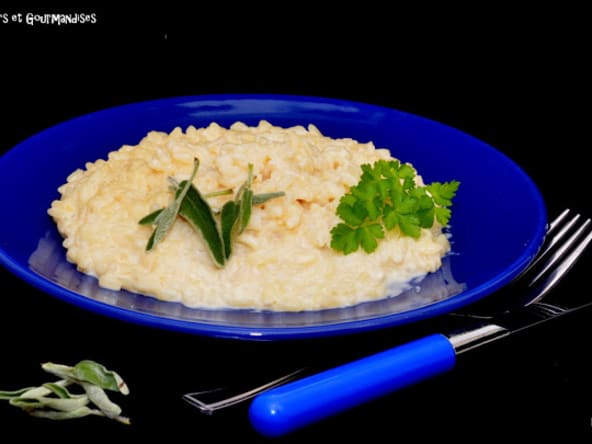 Risotto au reblochon et à la sauge.