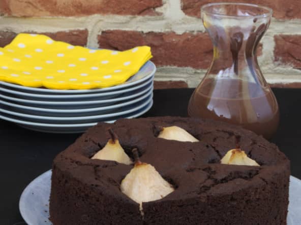 Le moelleux au chocolat et à la poire