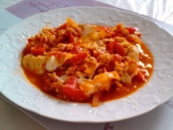 Menemen turc comme une brouillade