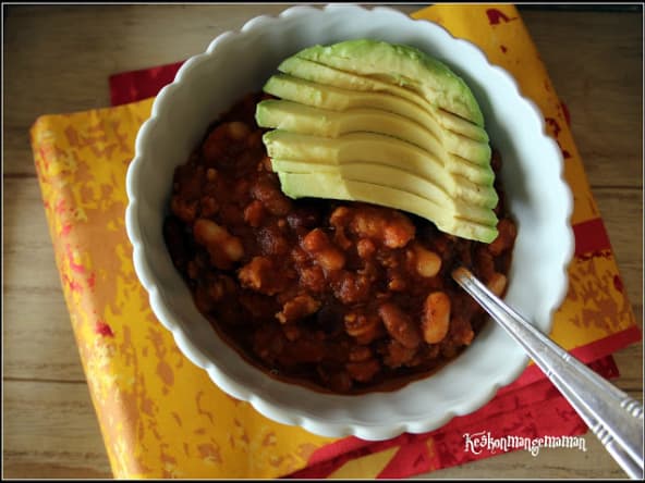 Chili sin carne aux trois haricots