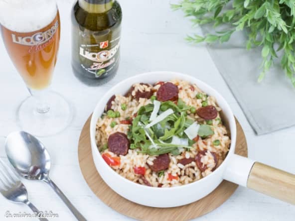 Risotto au chorizo à la bière