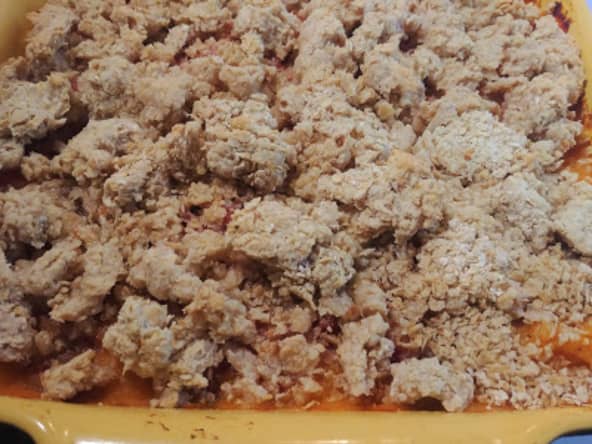 Crumble de potiron au bacon et chèvre