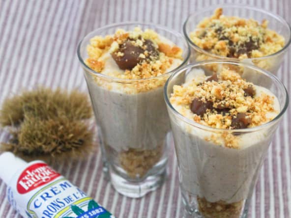 Tiramisu poires et crème de marrons