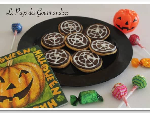 Biscuits toiles d’araignées pour Halloween