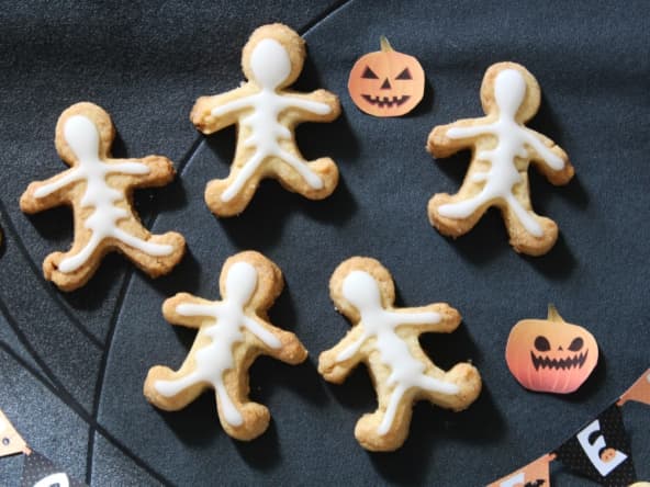 Shortbreads "squelettes" pour Halloween