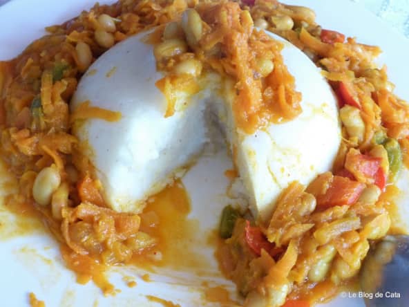 Ugali blanc- "polenta" africaine