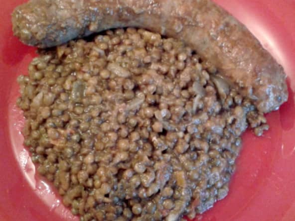 Saucisses lentilles