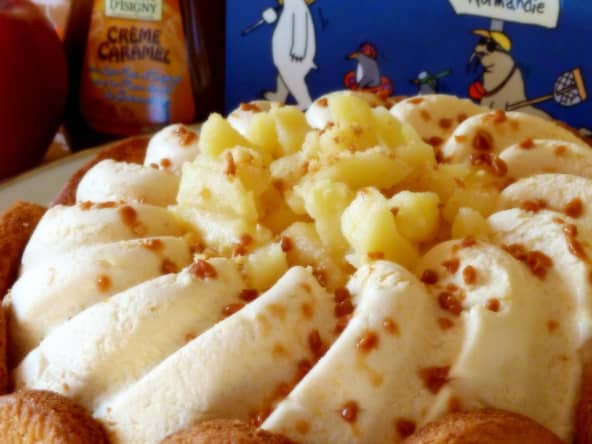 Tarte entremets normand caramel au beurre salé et pomme