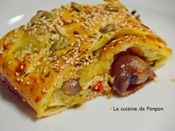 Feuilleté de sardine à la crème d'anchois 