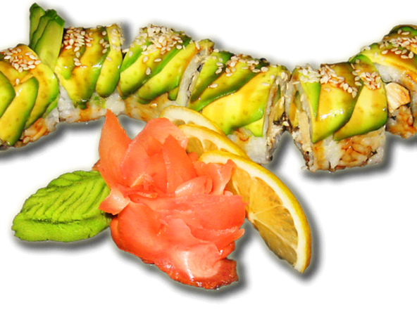 Salade de riz et poisson en forme de dragon des mers... pour halloween !