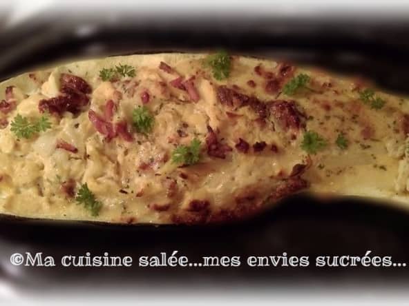 Courgette farcie omelette 