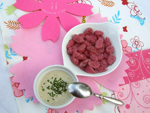 Gnocchis roses à la betterave