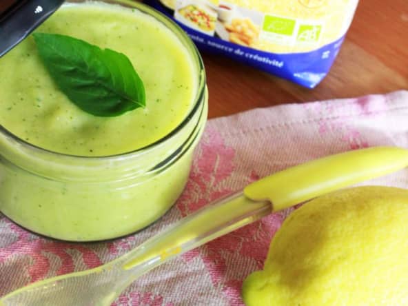 Polenta au citron et courgettes au basilic (oeuf dur) - dès 8 mois 