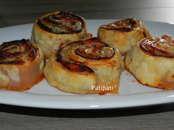 Roulés aux jambon à l'os et aux jambon Corse-mozzarella-tomate