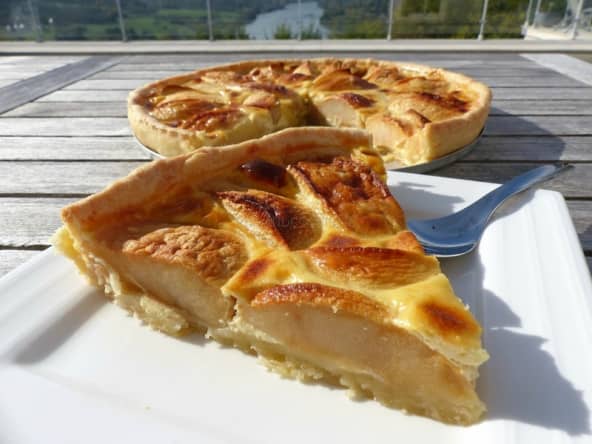 Tarte aux pommes à l'alsacienne ou tarte flan