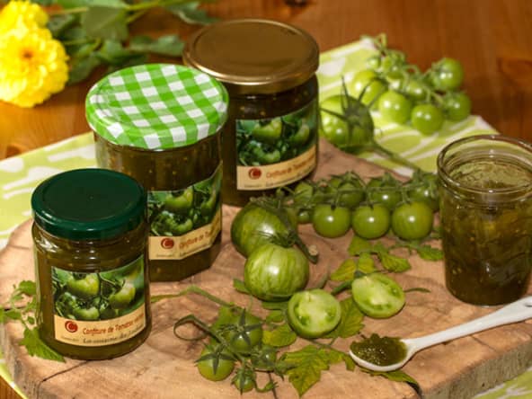 Confiture de tomates vertes aux épices de Noël et au Yuzu