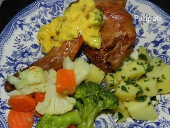 Cuisse de lapin sauce blackwells et ses légumes