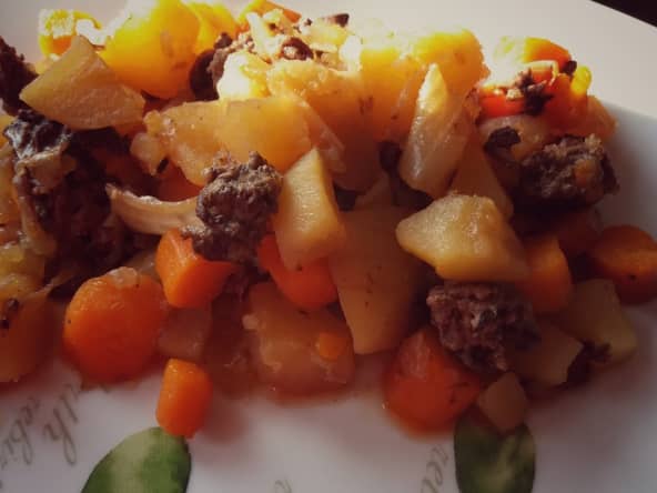 Haché de boeuf pommes de terre et carottes au Cookeo