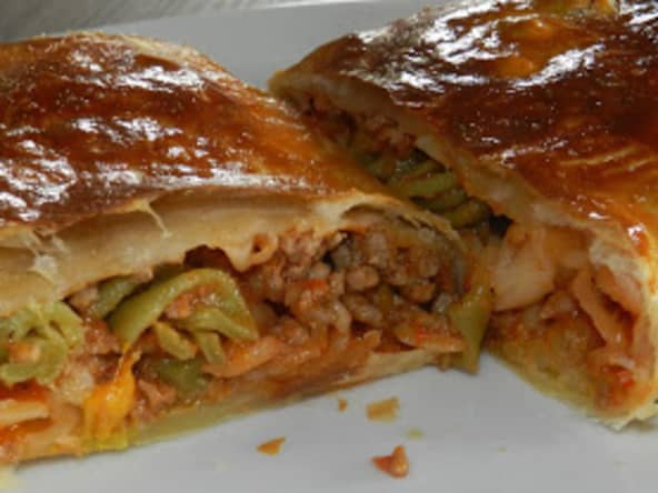 Trio de pâtes sauce bolognaise en croûte