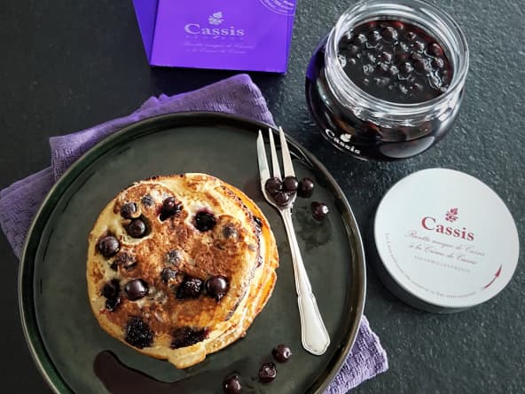 Pancakes à la crème de cassis