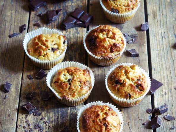 Muffins poire blette et chocolat