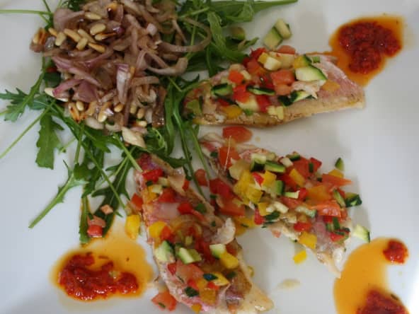 Rougets à la Gaudi d'après le Chef espagnol Ferran Adrià