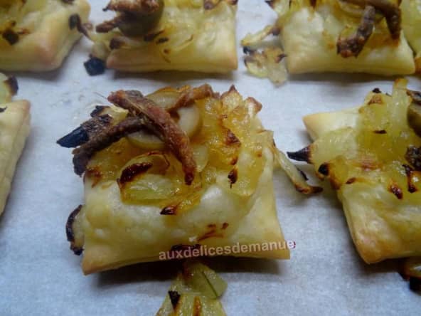 Feuilletés façon pissaladière niçoise