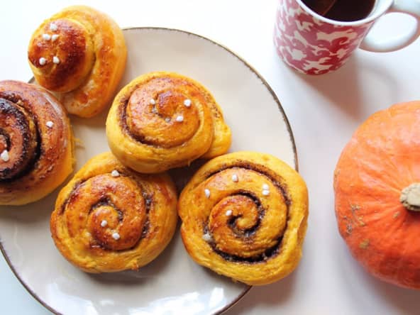 Cinnamon rolls au potimarron