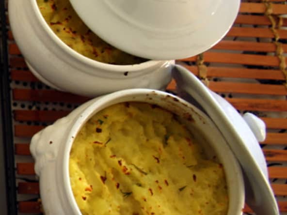 Parmentier de confit de canard au foie gras