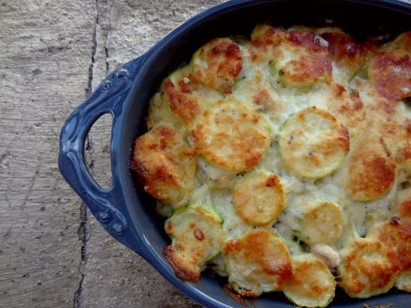 Gratin de courgettes et pommes de terre, Boureki Crête