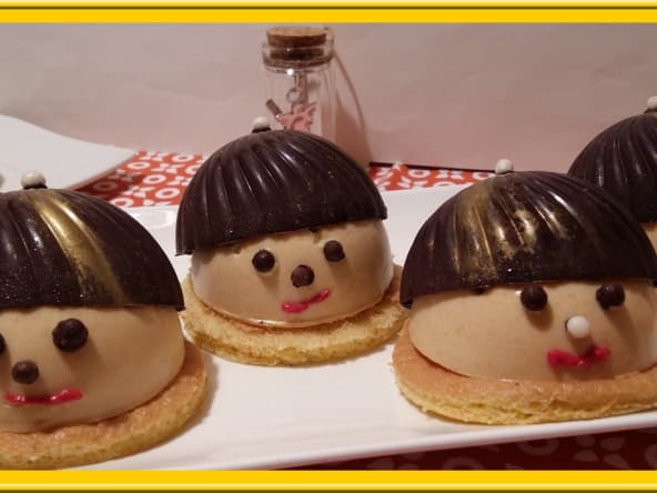 Dôme rigolo mousse d'abricots et fleur d'oranger