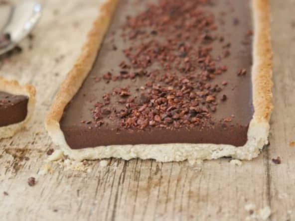 Tarte végétale au cacao cru