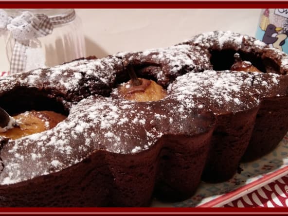Cake Poires Mascarpone Chocolaté
