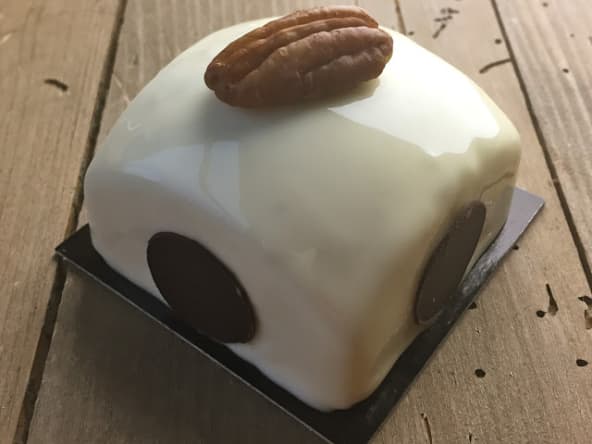 Entremets vanille, noix de pécan