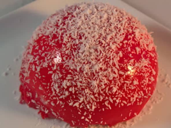 Entremet framboise-coco