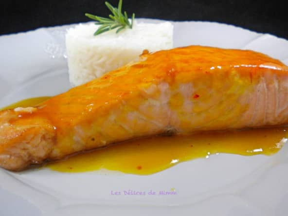 Filets de saumon au caramel d’orange
