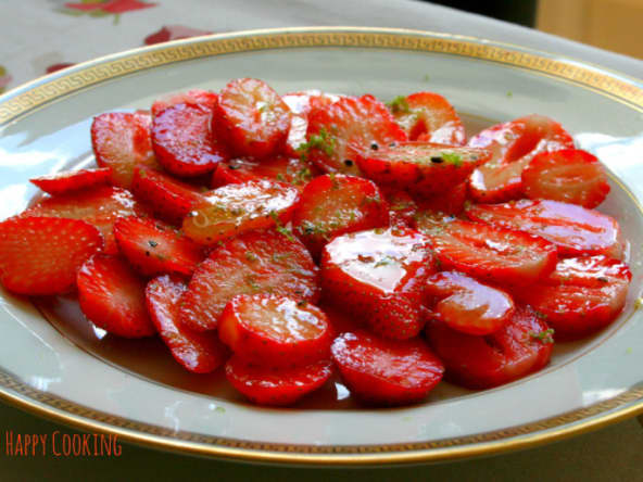 Carpaccio de fraises au poivre timut