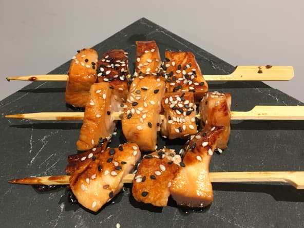 Brochettes de saumon japonaises