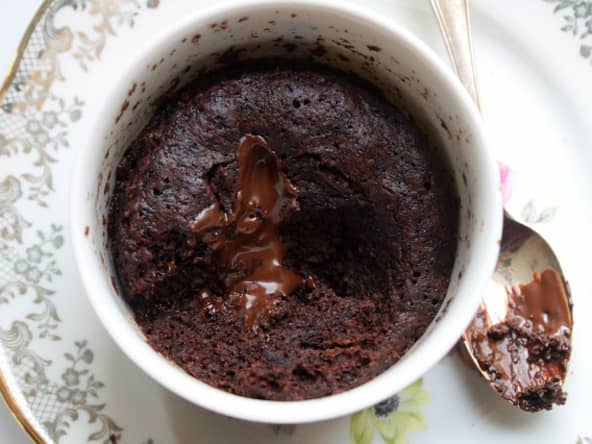 Moelleux au chocolat en mug (sans sucre ajouté)