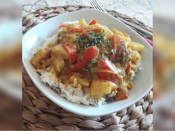 Poulet à l’ananas et lait de coco